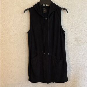 Catalina Black Hooded Microfiber Swim Coverup